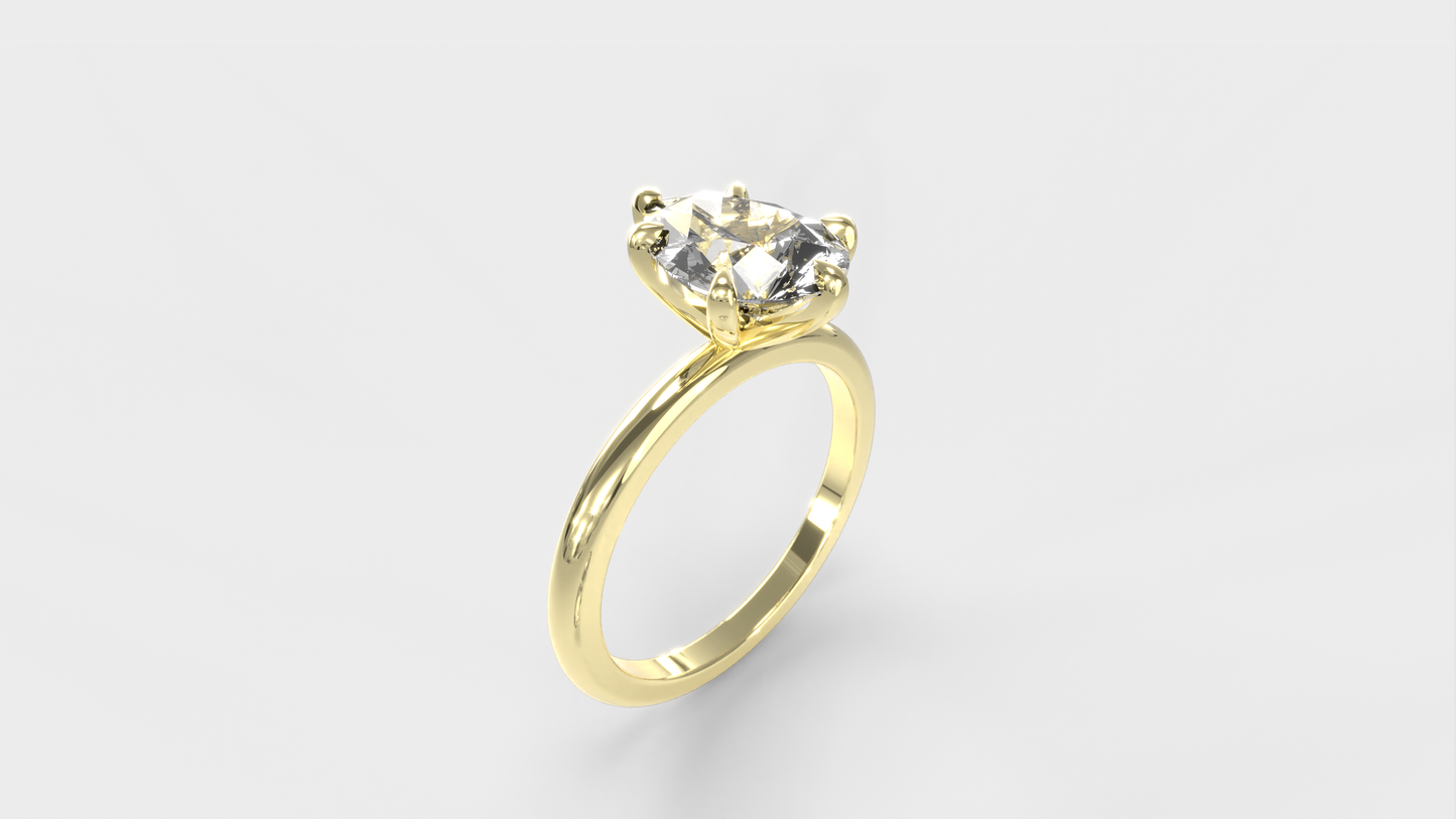 Anillo Solitario Pera Clasico
