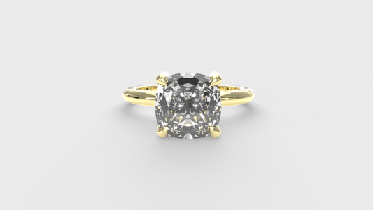 Anillo Solitario Cojin Clasico