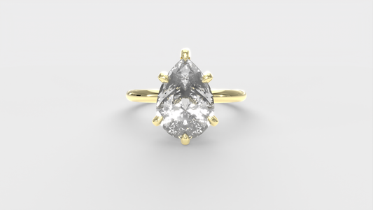 Anillo Solitario Pera Clasico