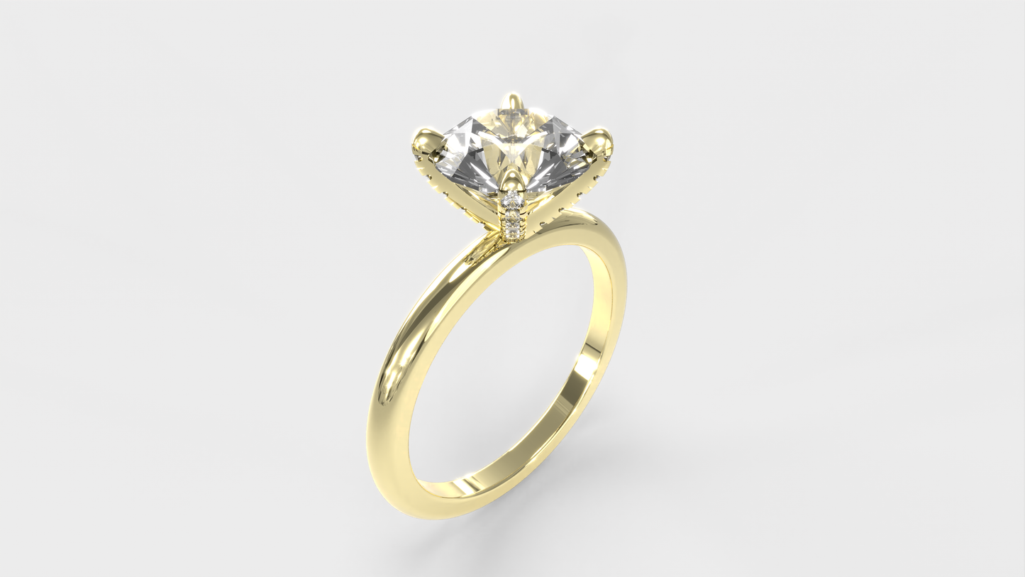 Anillo Solitario Redondo Clasico