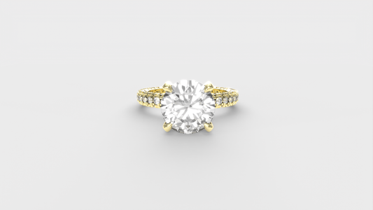 Anillo Trio Pave Redondo