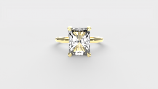 Anillo Solitario Radiante Clasico